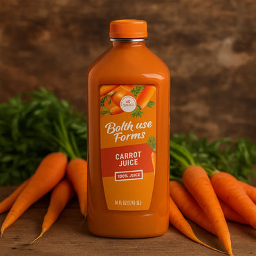 Cold-Pressed Carrot Juice Beverage
