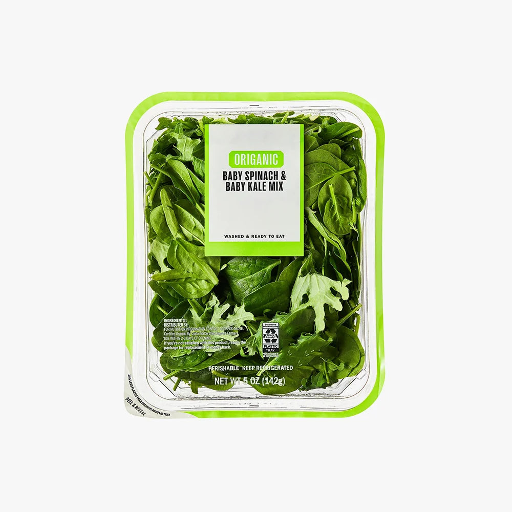 Organic Baby Spinach Kale Salad Mix