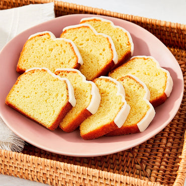Vanilla Iced Pound Cake Slices