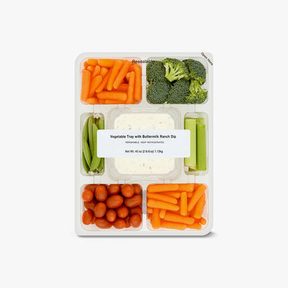 Healthy Fresh Veggie Tray With Dip