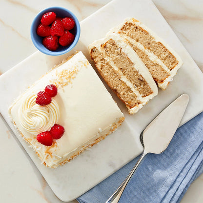 Toasted Coconut Cream Layer Cake