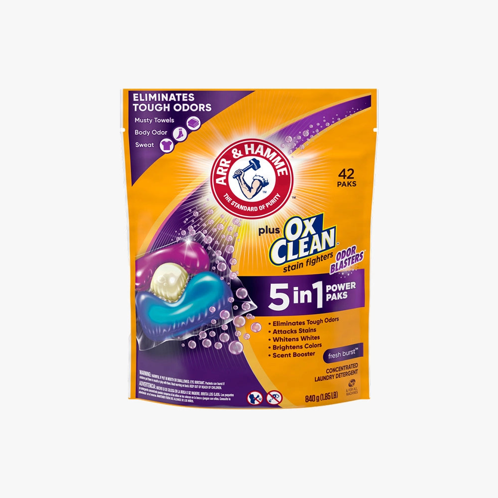 Capsules de détergent 5 en 1 anti-odeurs