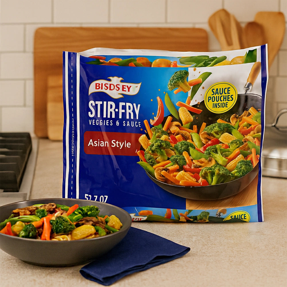 Mélange de légumes sautés asiatiques avec sauce