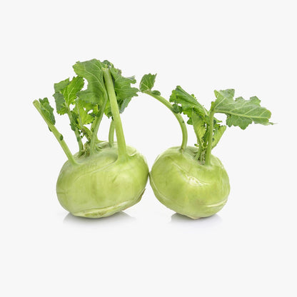 Sweet Crunchy Green Kohlrabi Heads