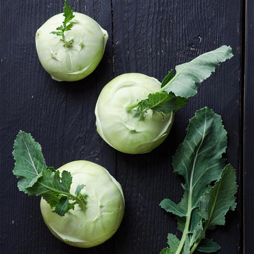 Sweet Crunchy Green Kohlrabi Heads
