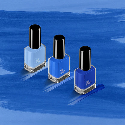 Triple Blue Shine Nail Polish Set