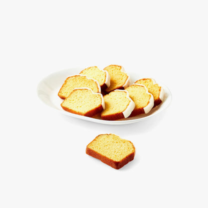 Vanilla Iced Pound Cake Slices