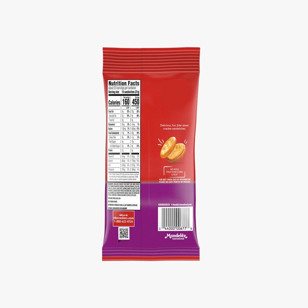 Cheese Cracker Sandwich Snack Bites