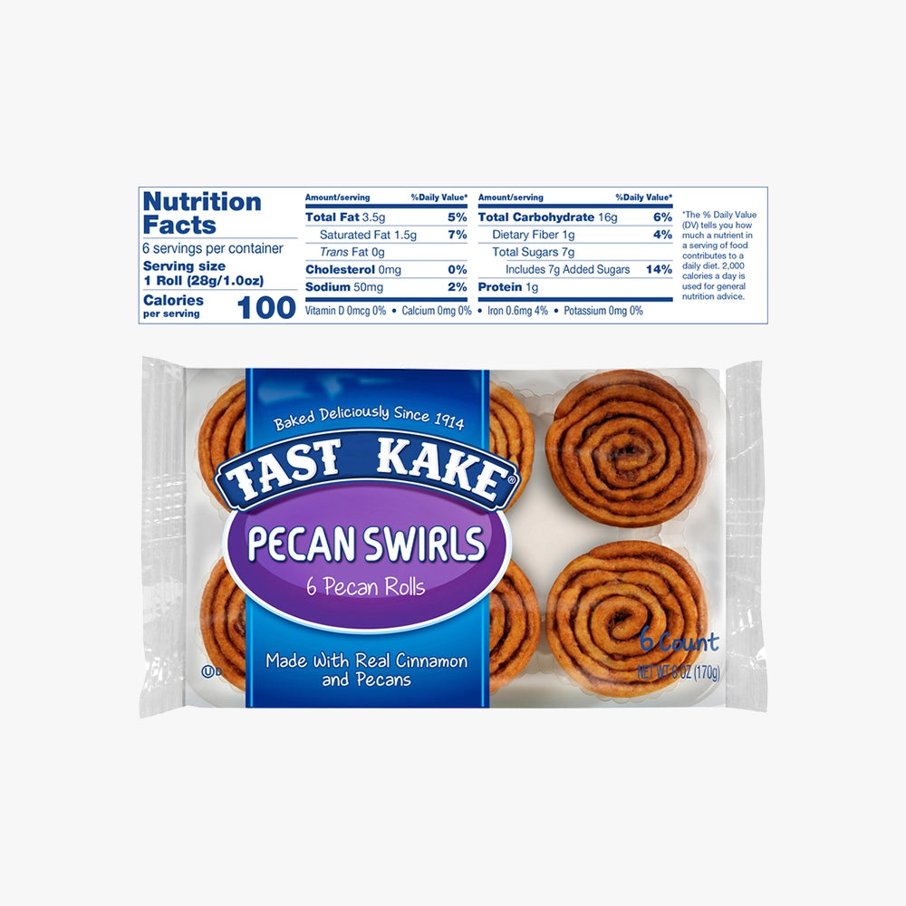 Tastkake Classic Pecan Swirl Rolls