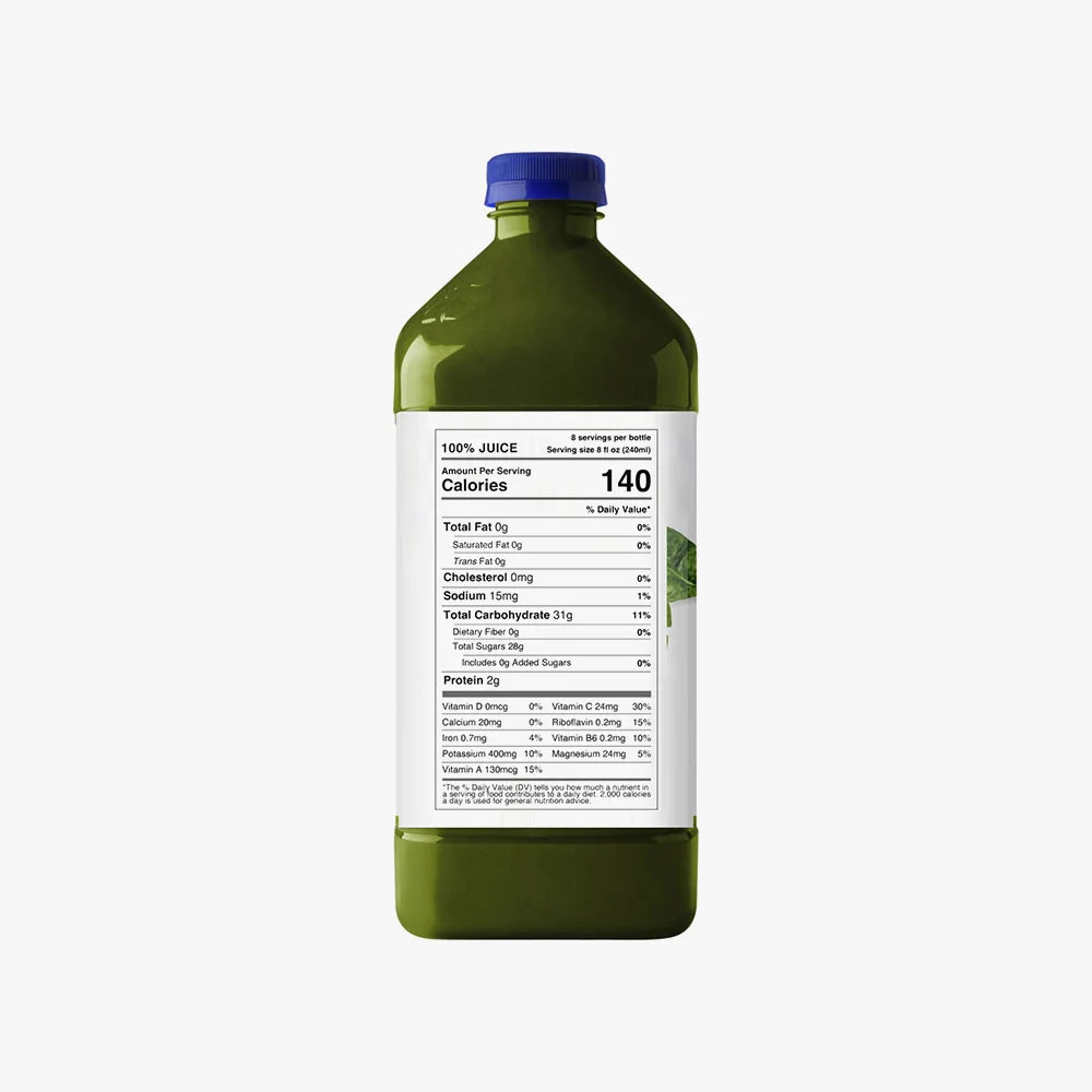 Boisson énergisante à base de jus verts